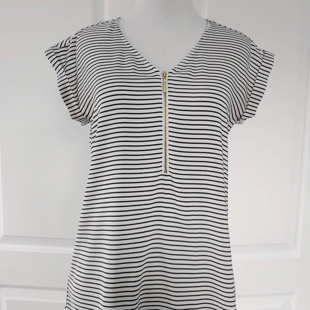 Black and White Blouse